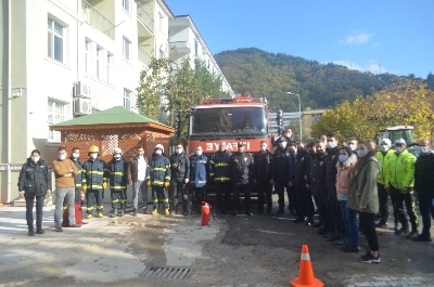 İlçe Emniyet Müdürlüğü’nden Yangın Tatbikatı