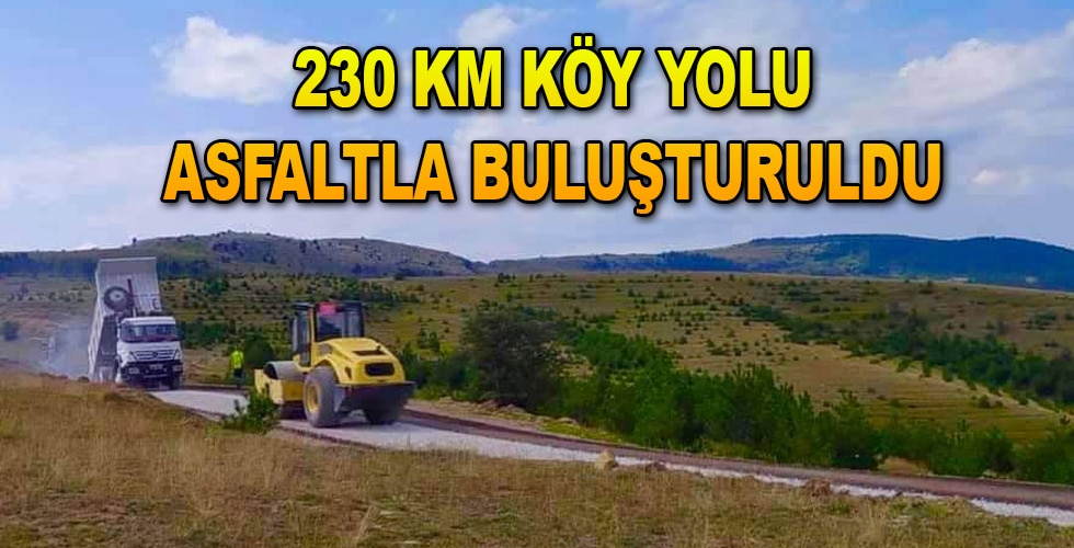 230 KM KÖY YOLU ASFALTLA BULUŞTURULDU