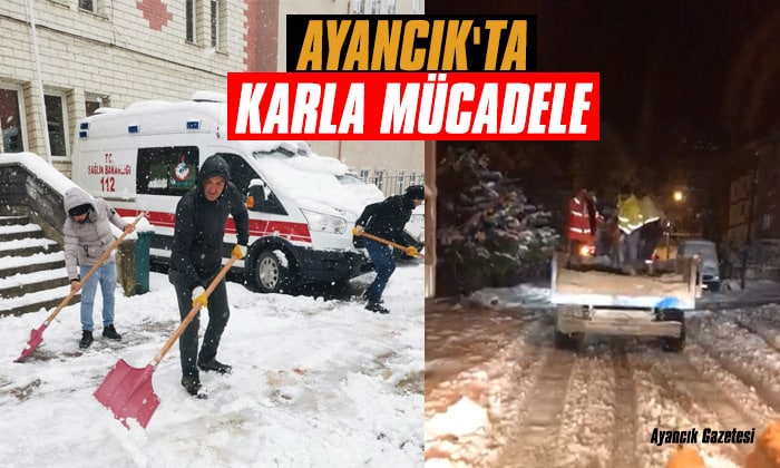 Ayancık’ta Yoğun Kar Mesaisi