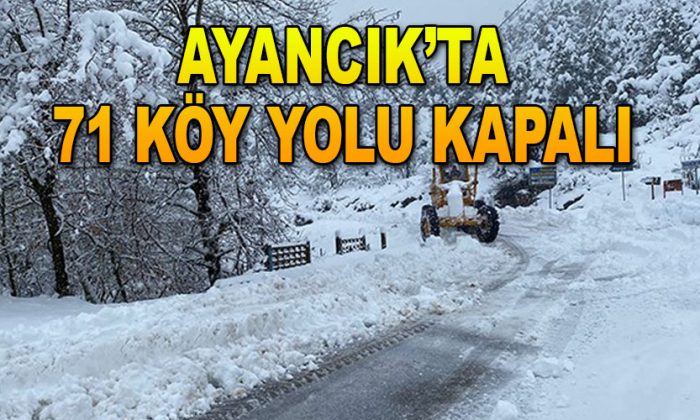 Ayancık’ta 71 Köy Yolu Kapalı
