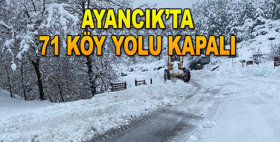 Ayancık’ta 71 Köy Yolu Kapalı