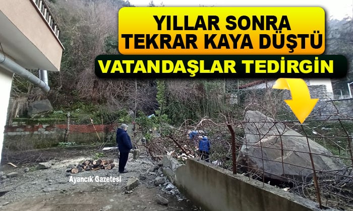 Maltepe’den Düşen Kaya Parçası Korkuttu