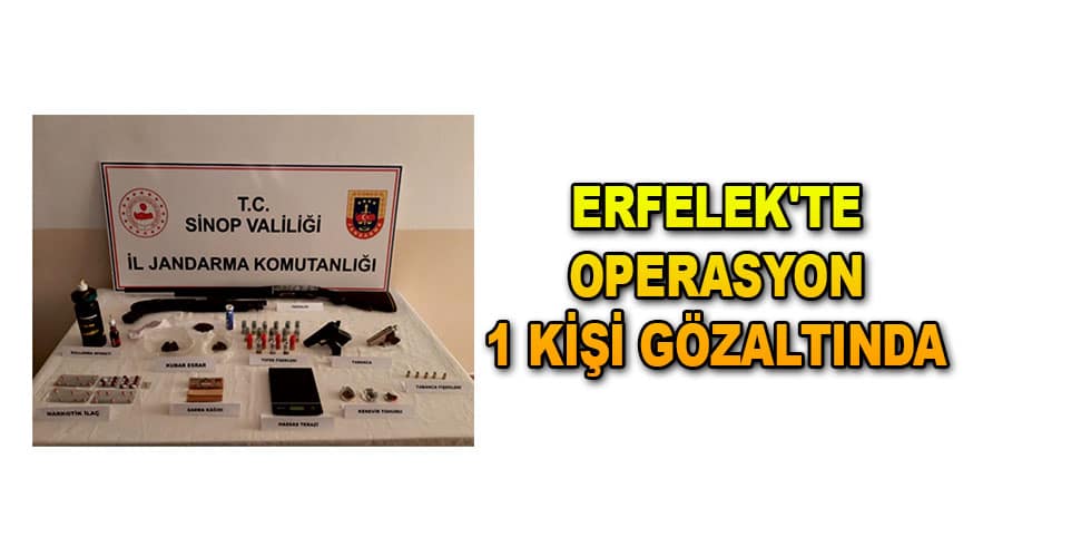 Erfelek’te Operasyon 1 Kişi Gözaltında