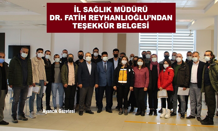Sinop’ta Eczacılara ve Çalışanlara Teşekkür Belgesi Verildi