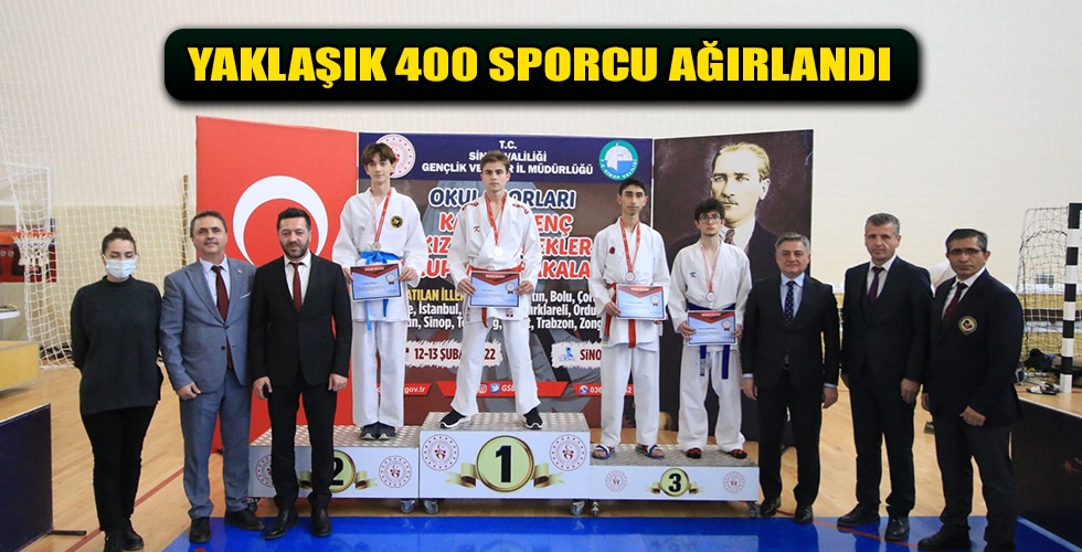 SİNOP’TA YAKLAŞIK 400 SPORCU AĞIRLANDI