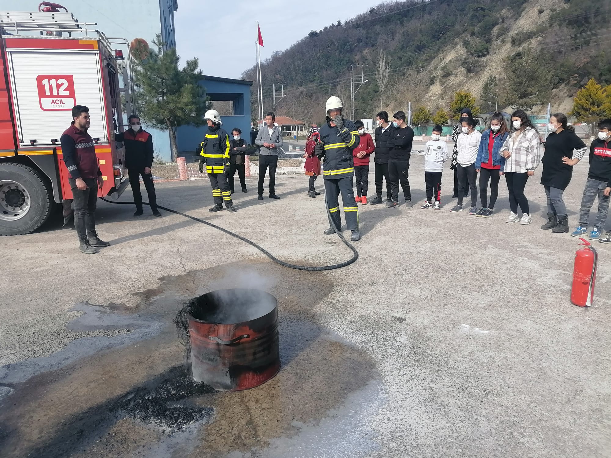 TÜRKELİ'DE YANGIN TATBİKATI