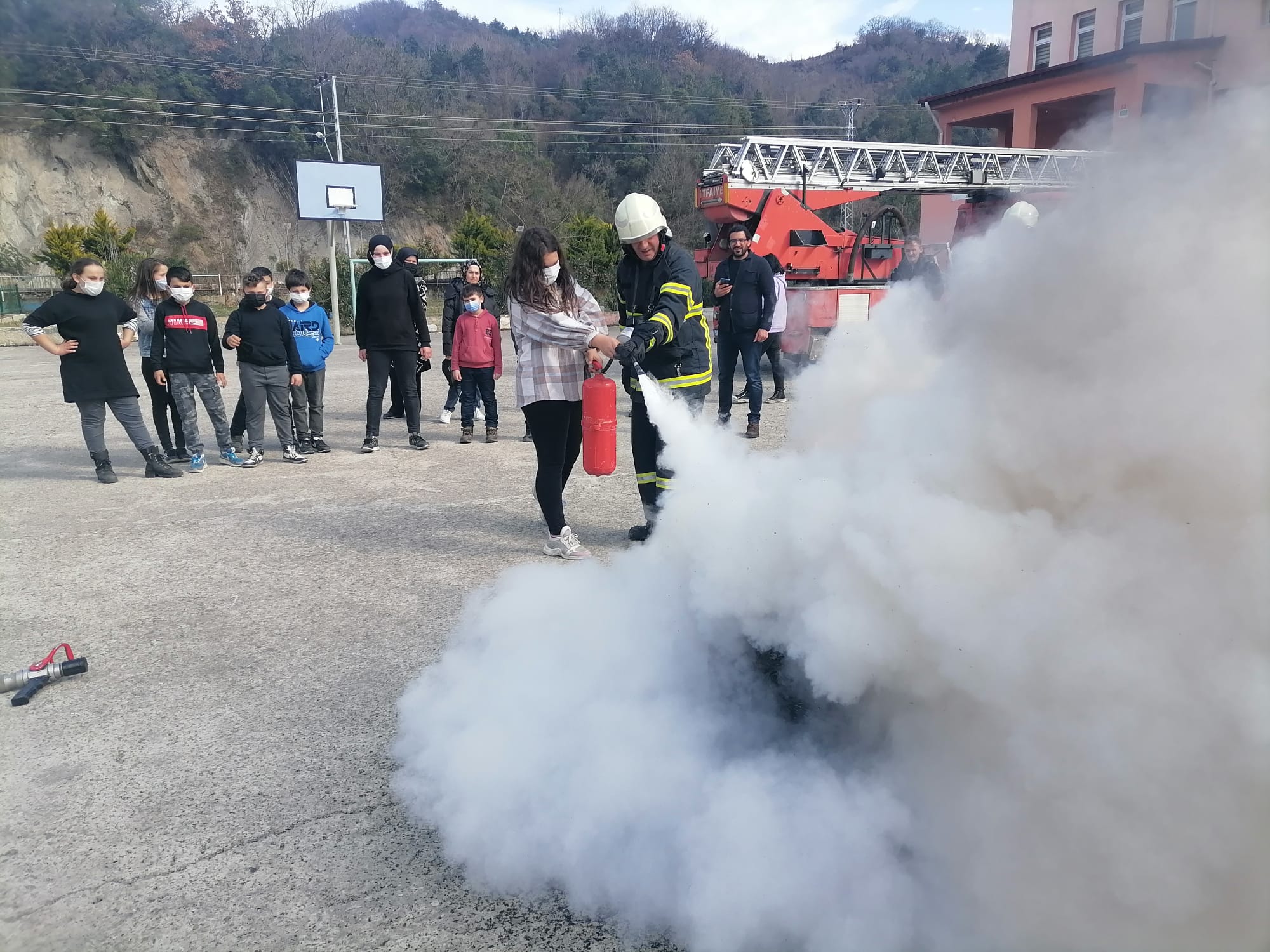 TÜRKELİ'DE YANGIN TATBİKATI