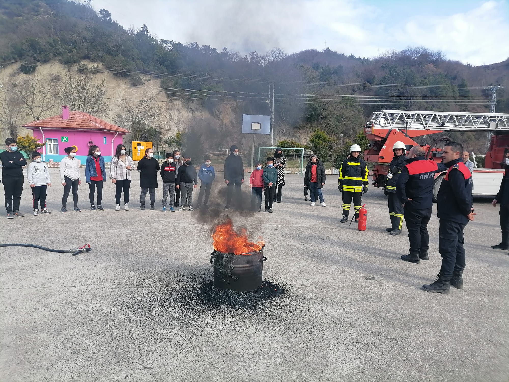 TÜRKELİ'DE YANGIN TATBİKATI