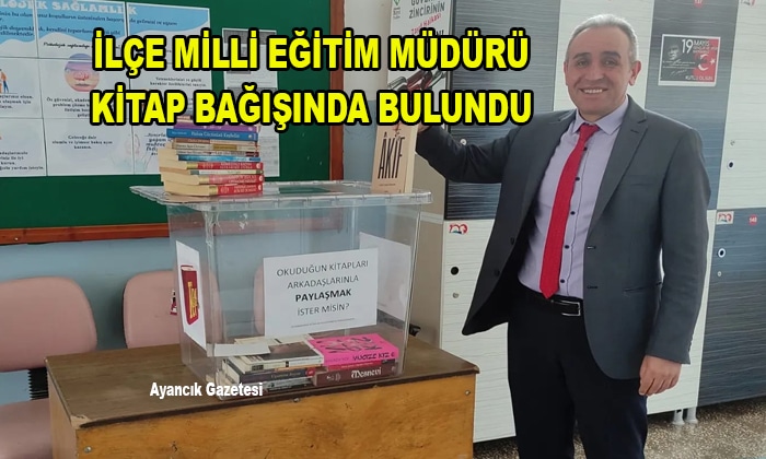 İlçe Milli Eğitim Müdürü Kitap Bağışında Bulundu