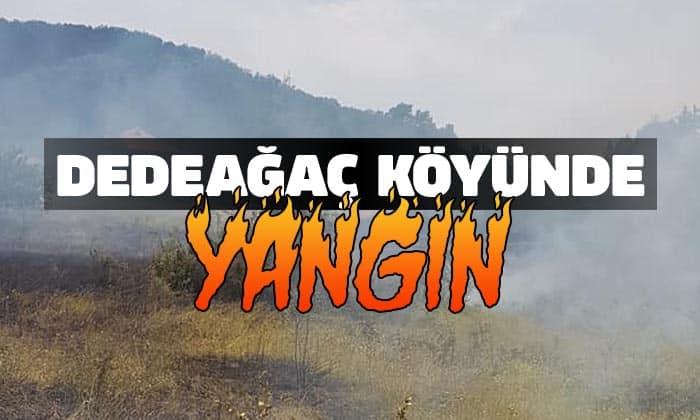 Dedeağaç Köyünde Yangın Çıktı