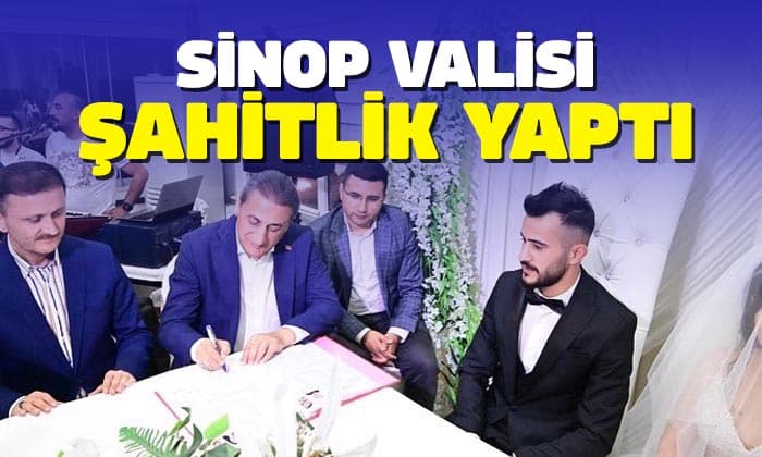 Sinop Valisi Genç Çiftin Nikah Şahidi Oldu