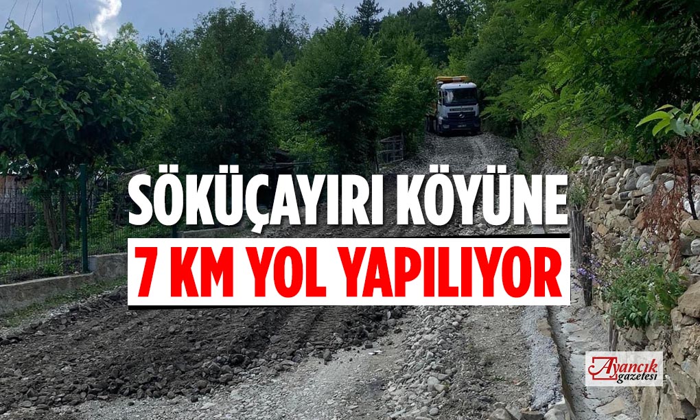 Söküçayırı Köyünde 7 Km Yol Yapımı