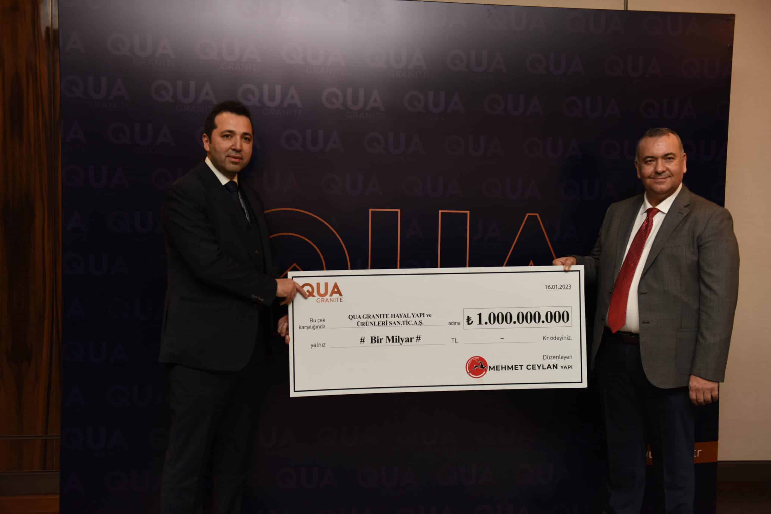 Qua Granite’ten 1 Milyar TL'lik Rekor Satış