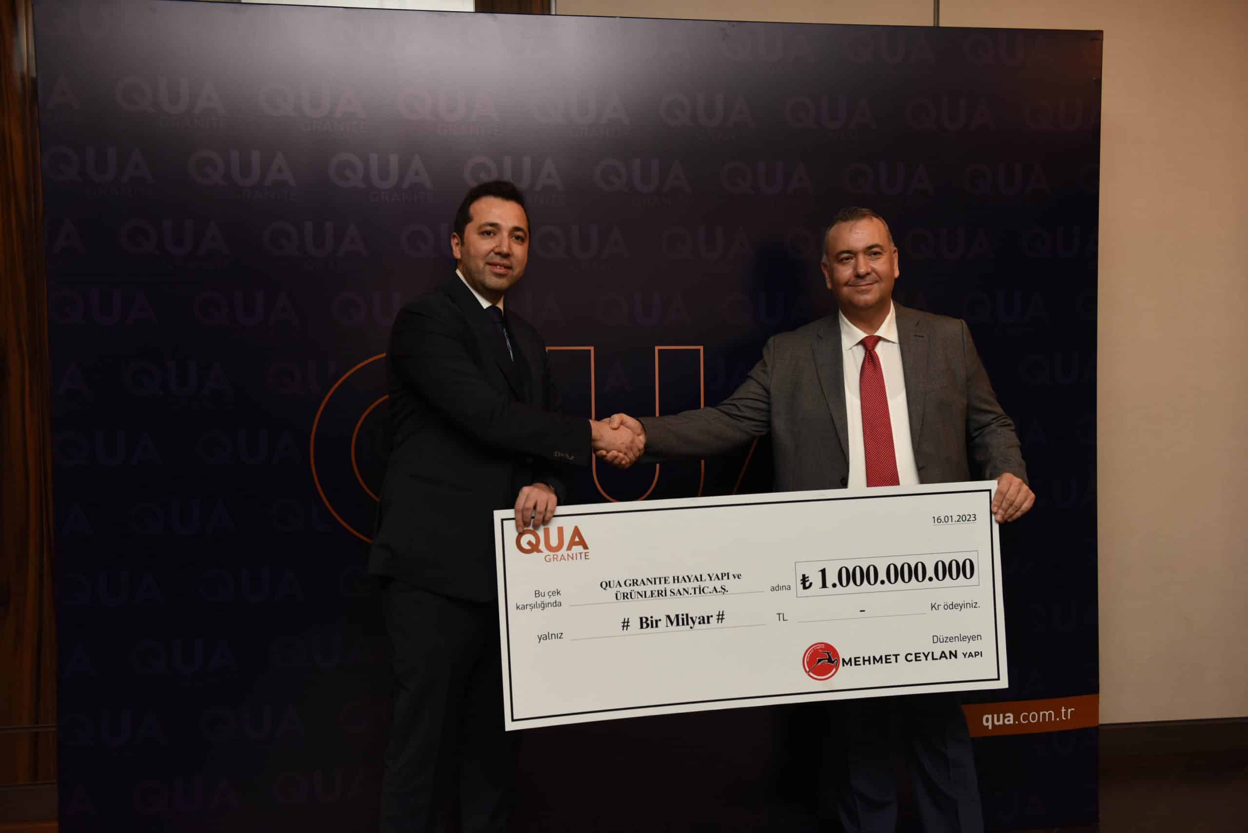 Qua Granite’ten 1 Milyar TL’lik Rekor Satış