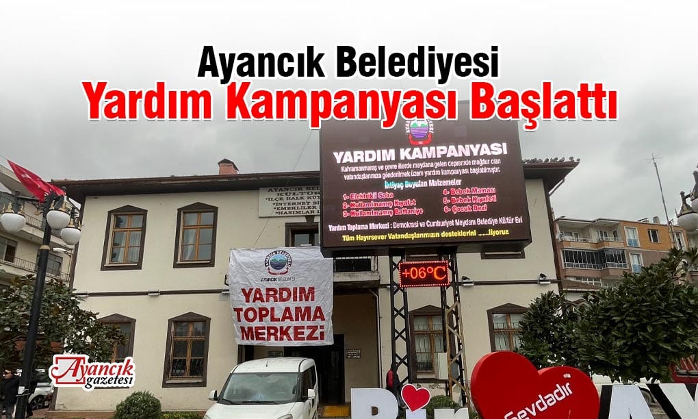 Ayancık Belediyesi Yardım Kampanyası Başlattı