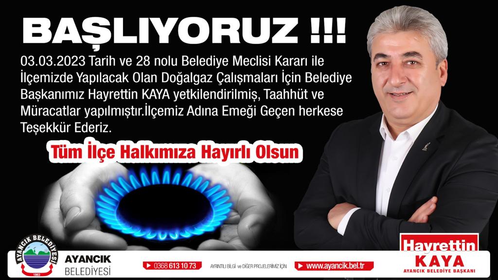 Ayancık Belediyesinden Doğalgaz Müjdesi