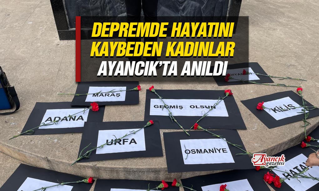 Depremde Hayatını Kaybeden Kadınlar Anısına Karanfil Bırakıldı