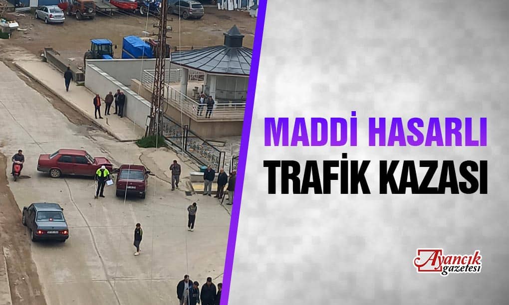 Ayancık’ta Maddi Hasarlı Trafik Kazası