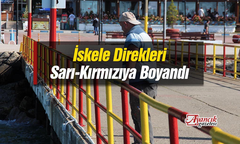 İskele Direkleri Şampiyon Takımın Renklerine Boyandı