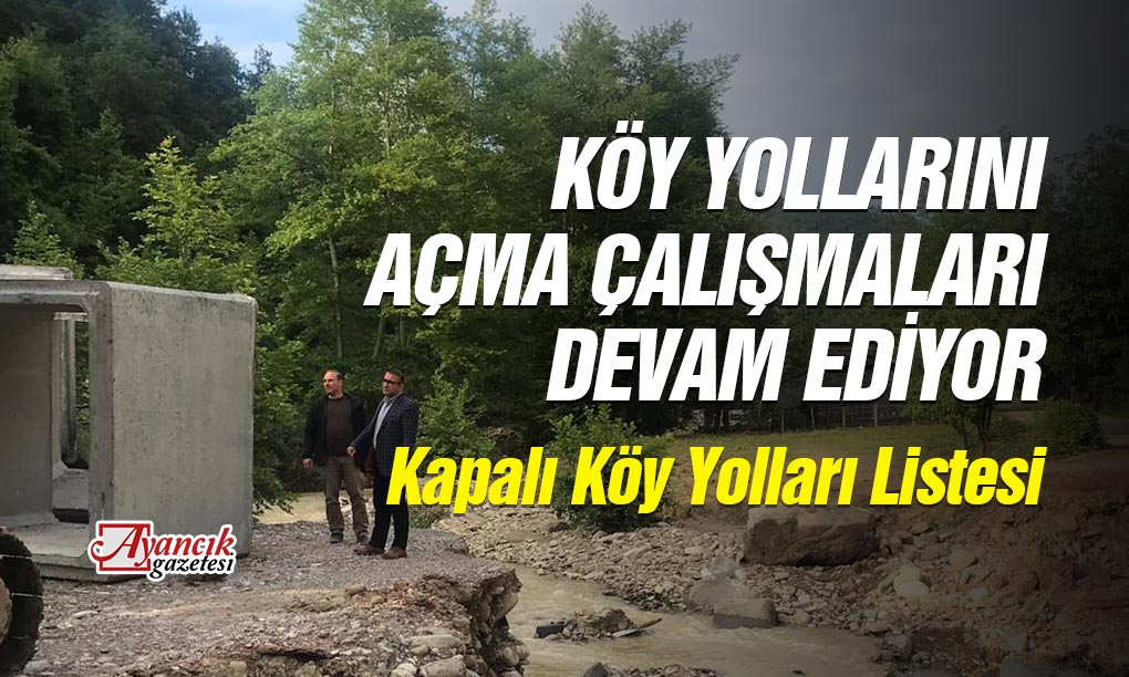 Ayancık’ta Köy Yollarını Açma Çalışmaları Devam Ediyor