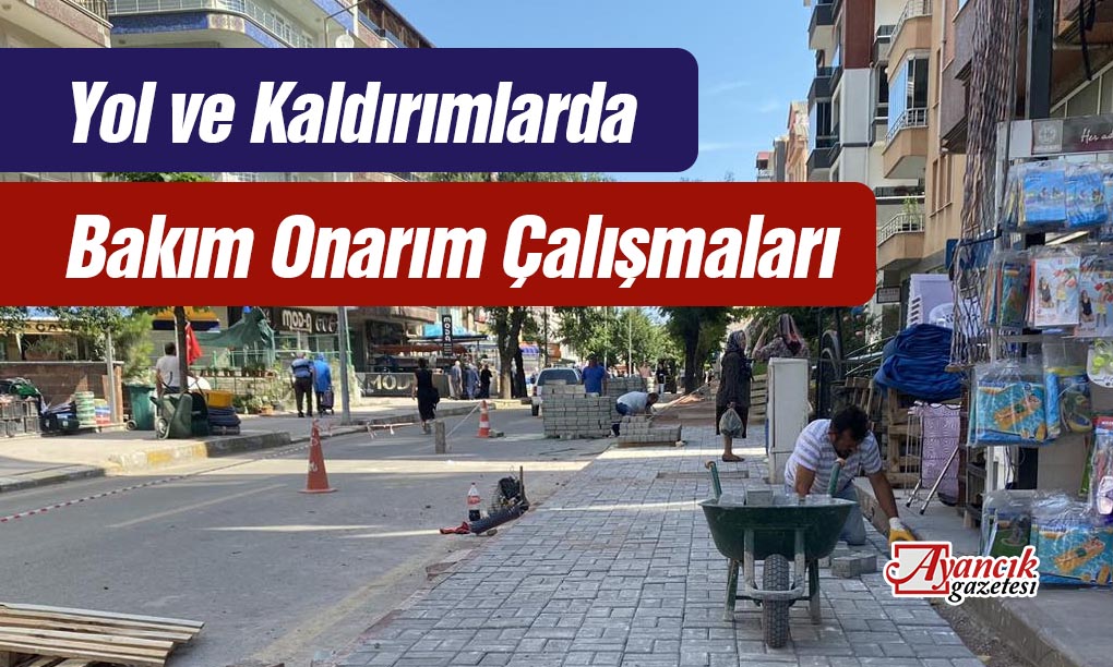 Ayancık’ta Kaldırım Çalışmaları Devam Ediyor