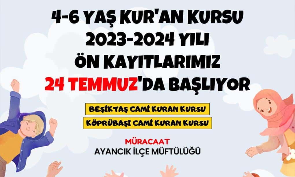 Ayancık Müftülüğünden Kur’an Kursu Duyurusu