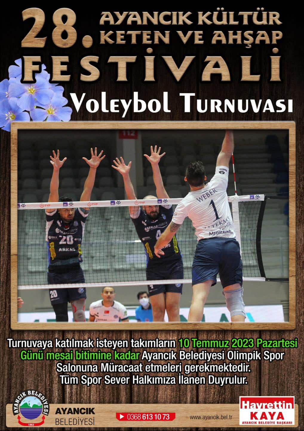 Ayancık Festivali Sportif Turnuvalara Kayıtlar Başladı