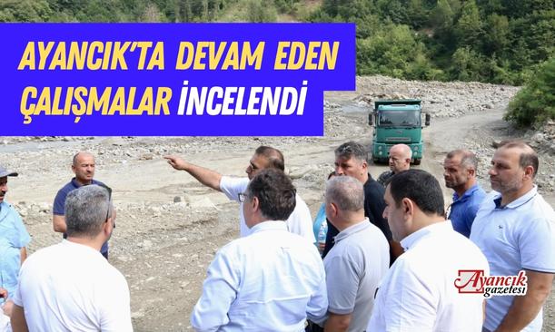 Ayancık’ta Devam Eden Çalışmalar İncelendi