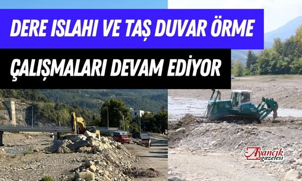 Ayancık Çayında Islah Çalışmaları Devam Ediyor