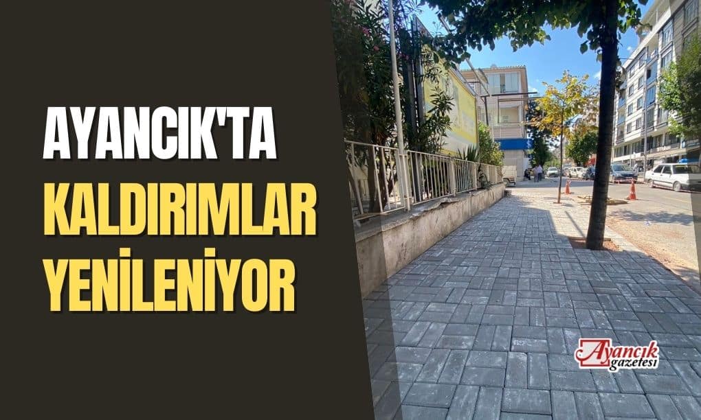 Ayancık’ta Kaldırımlar Yenileniyor