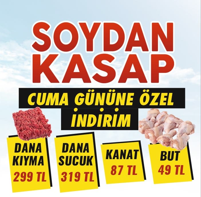 Soydan Kasapta Cuma Günü İndirimi
