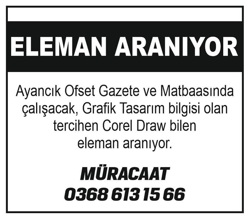 ELEMAN ARANIYOR