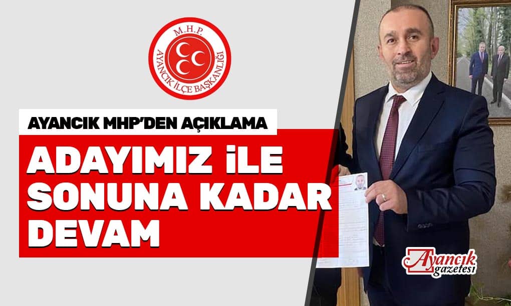 Ayancık MHP’den Son Dakika Açıklaması