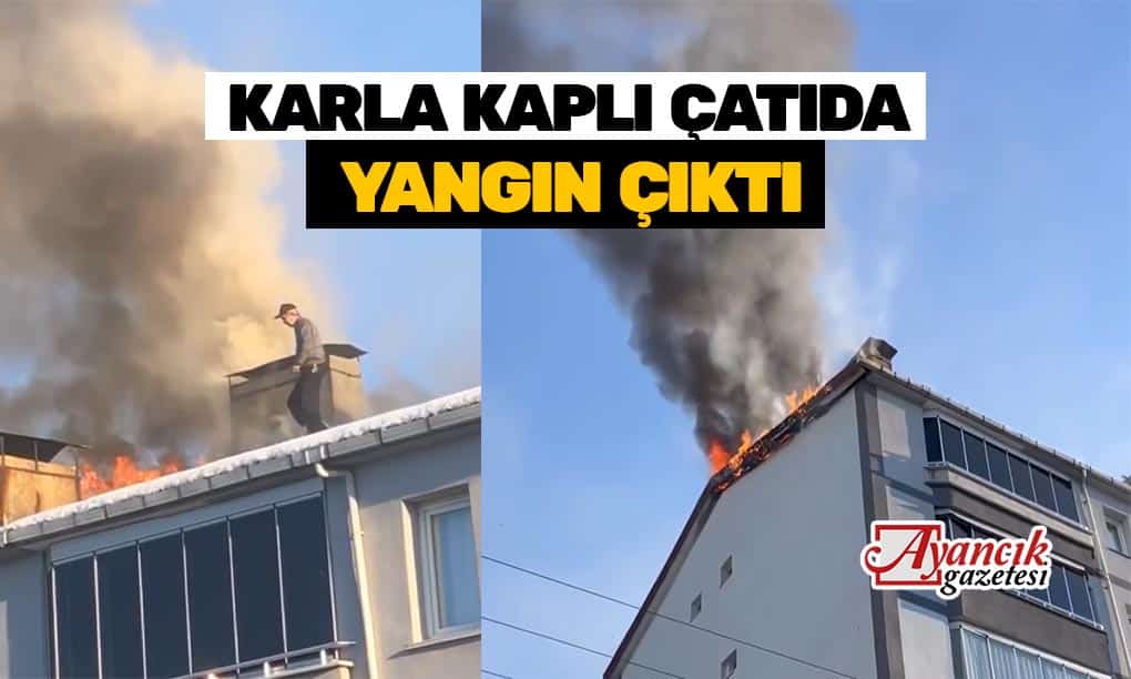 Cevizli Mahallesinde Çatı Yangını Söndürüldü