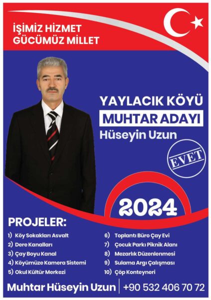 Boyabat Yaylacık Köyü Muhtar Adayı Hüseyin Uzun!…