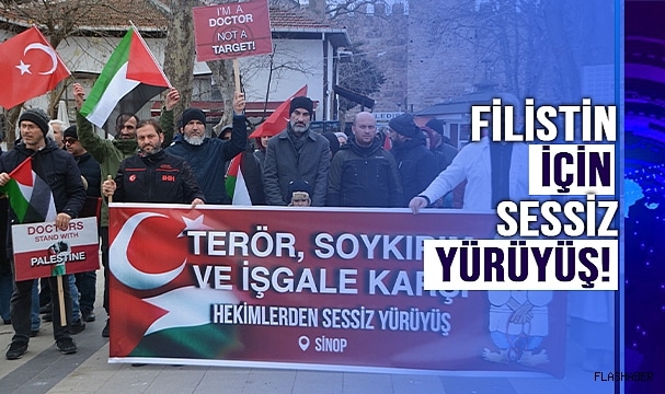 SAĞLIK ÇALIŞANLARI FİLİSTİN İÇİN YÜRÜDÜ!