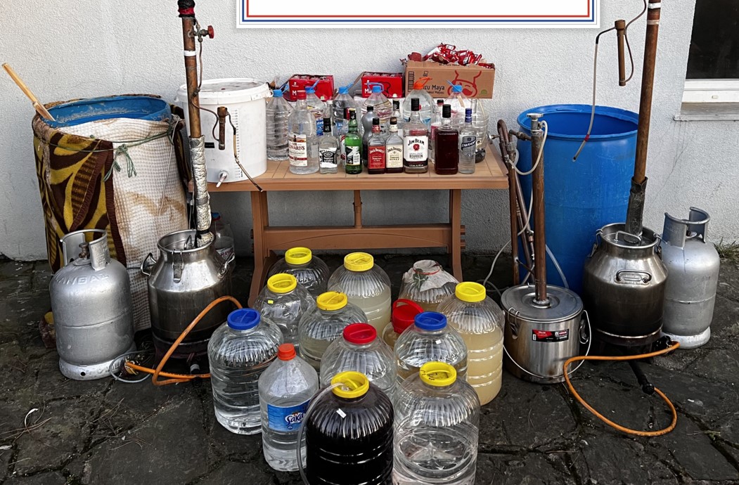Ayancık’ta 632 litre sahte alkol operasyonu