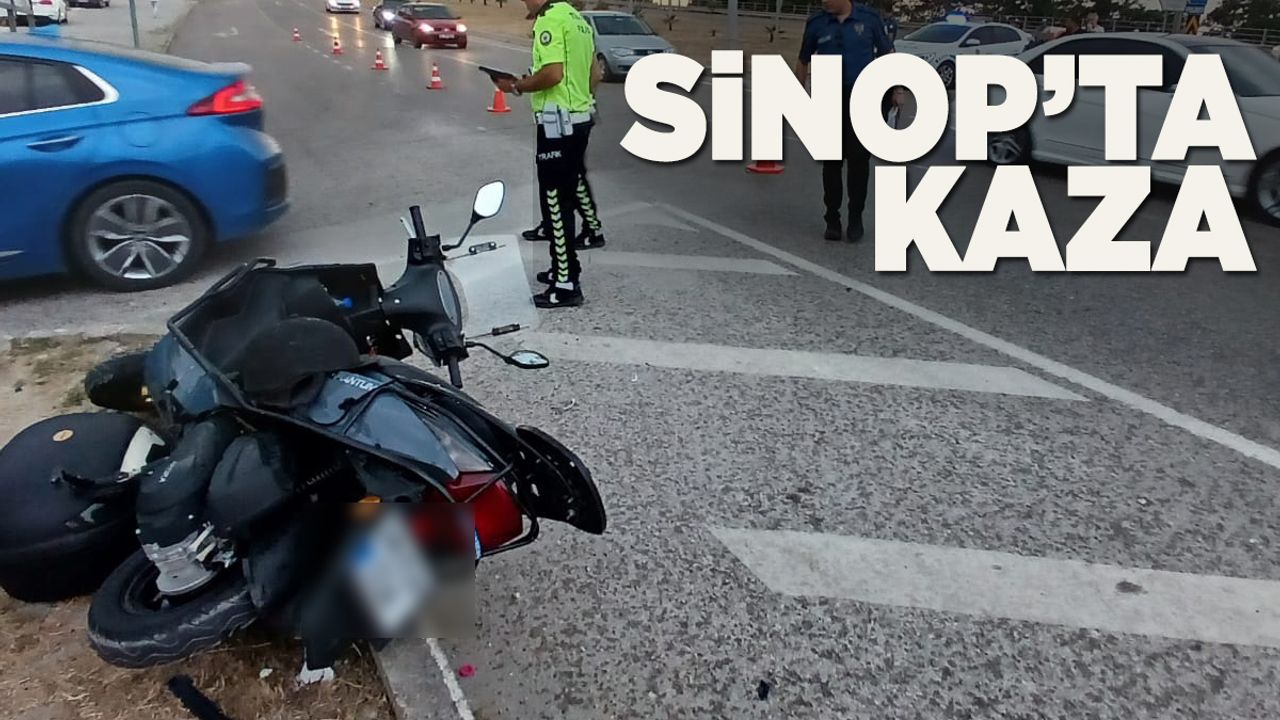 Kazalı Motosiklet Sürücüsü Acilen Hastaneye Kaldırıldı
