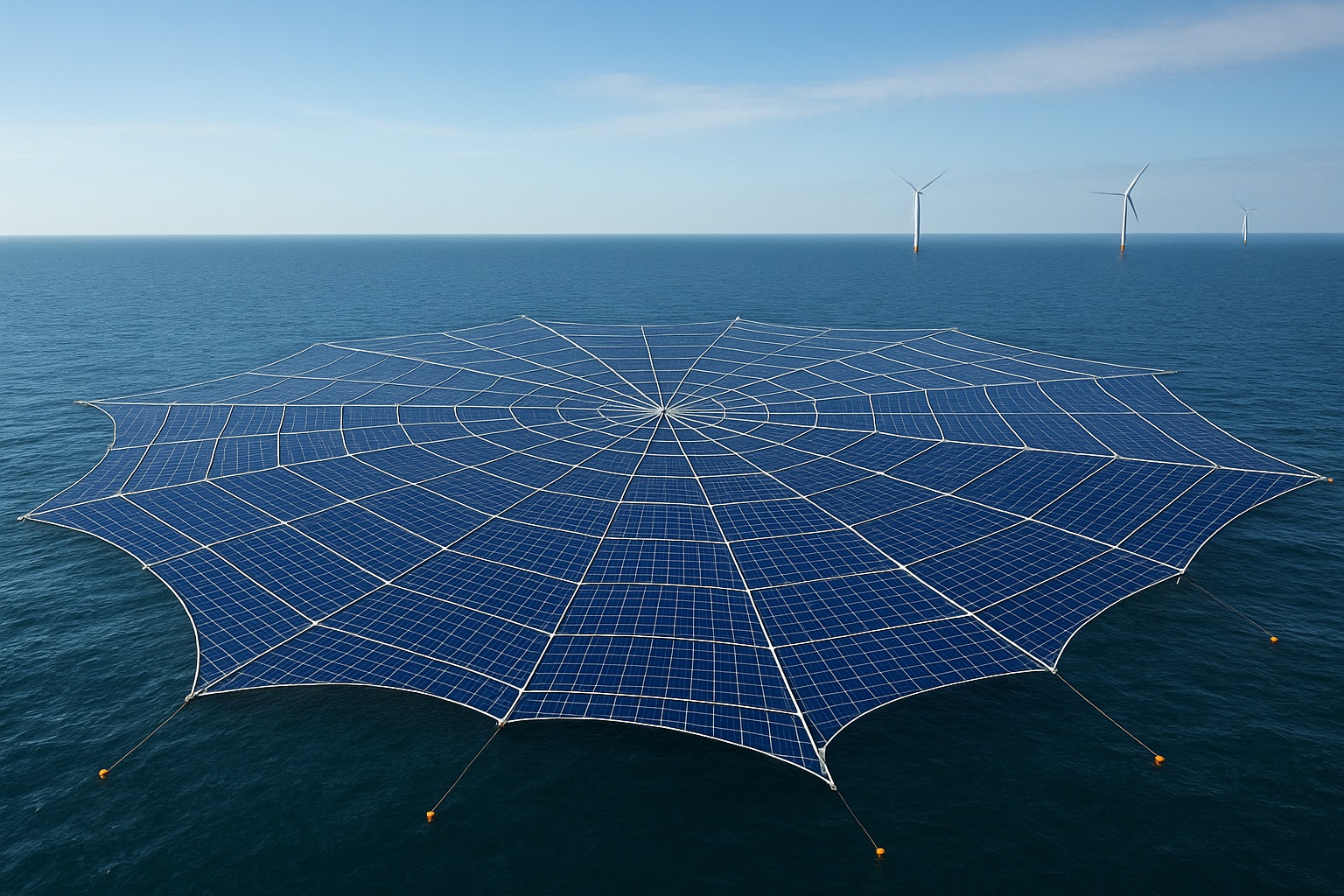 “Örümcek ağı” tasarımlı yüzer güneş enerjisi sistemi geliştirildi