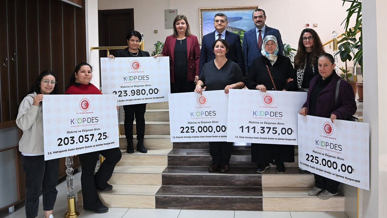 Sinop’ta 15 kadın kooperatifine 2,5 milyon TL destek