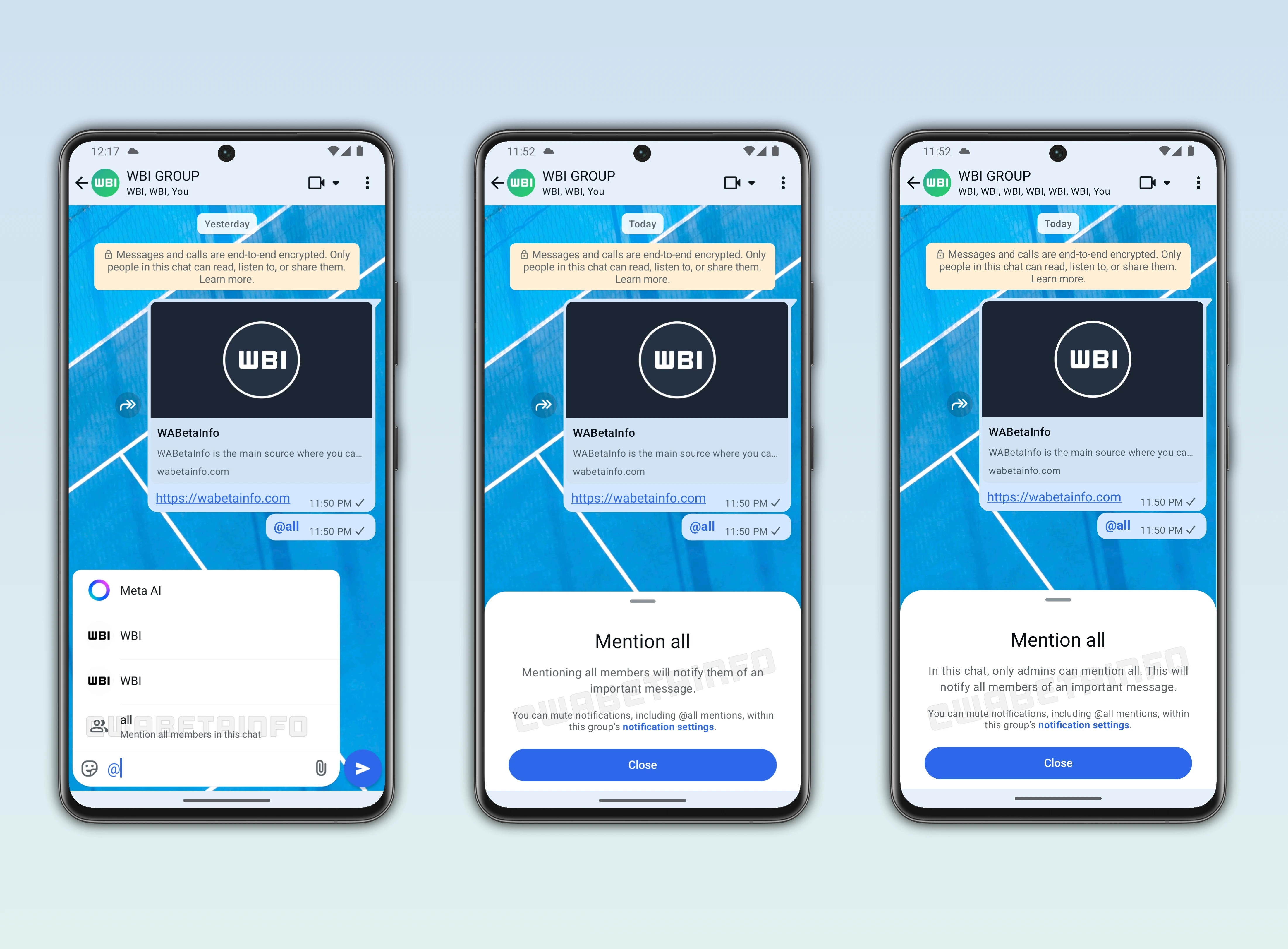 WhatsApp'tan Gelişmiş Grup Bahset Özelliği