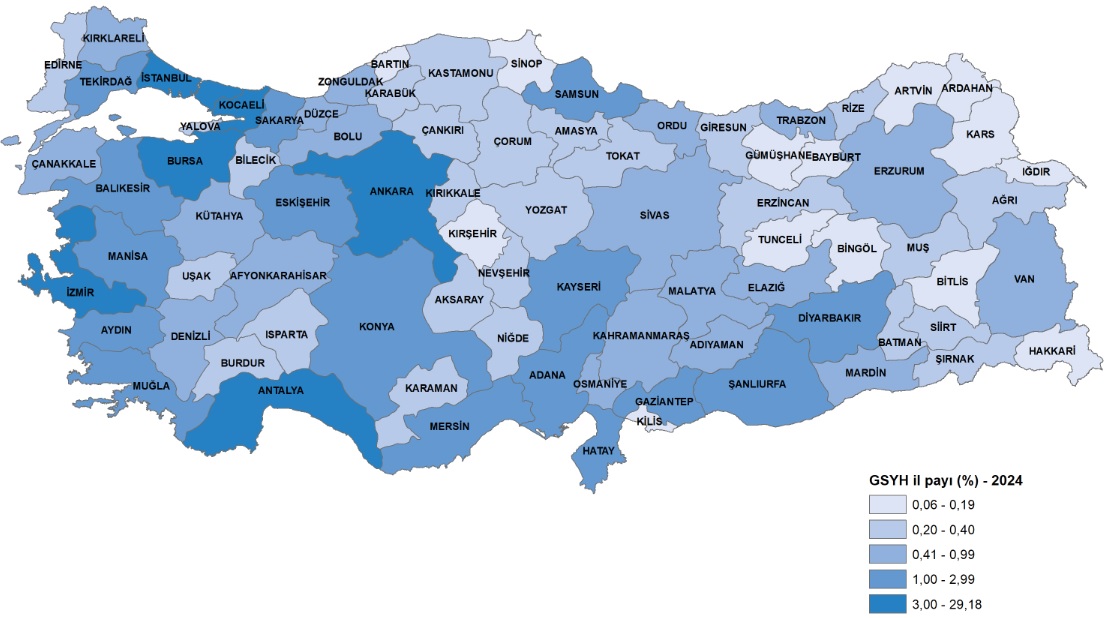 İstanbul, En Yüksek GSYH Payını Elde Etti