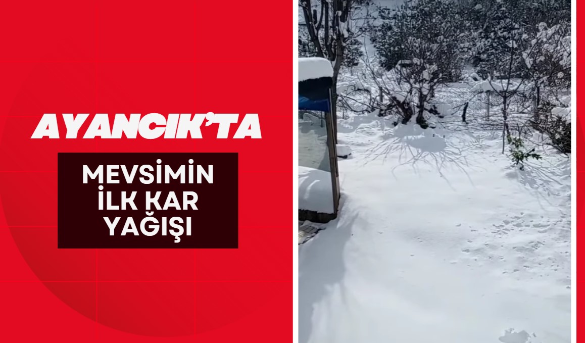 Ayancık yükseklerinde mevsimin ilk karı yağdı