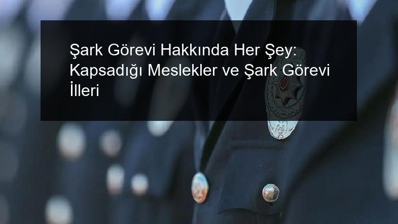 Şark Görevi Hakkında Her Şey: Kapsadığı Meslekler ve Şark Görevi İlleri