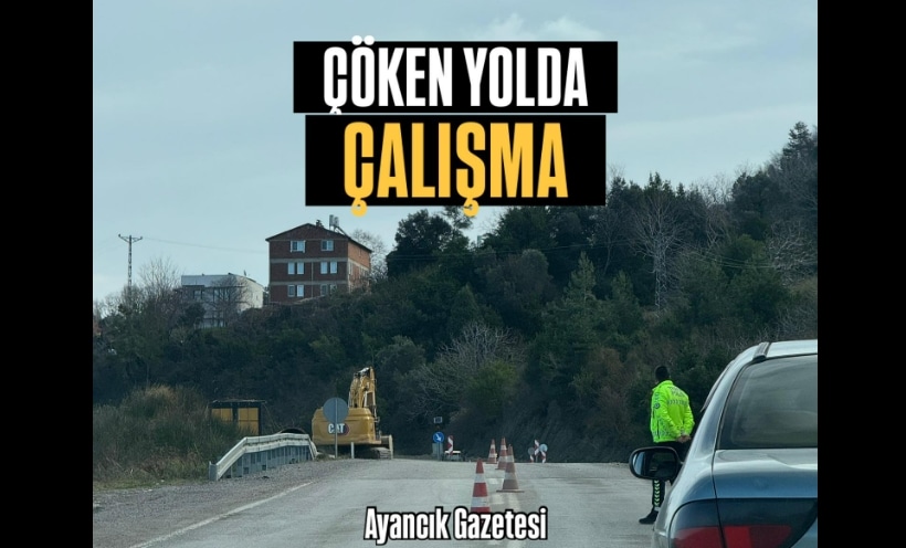 Ayancık–Sinop yolunda çöken kesimde çalışma başlatıldı