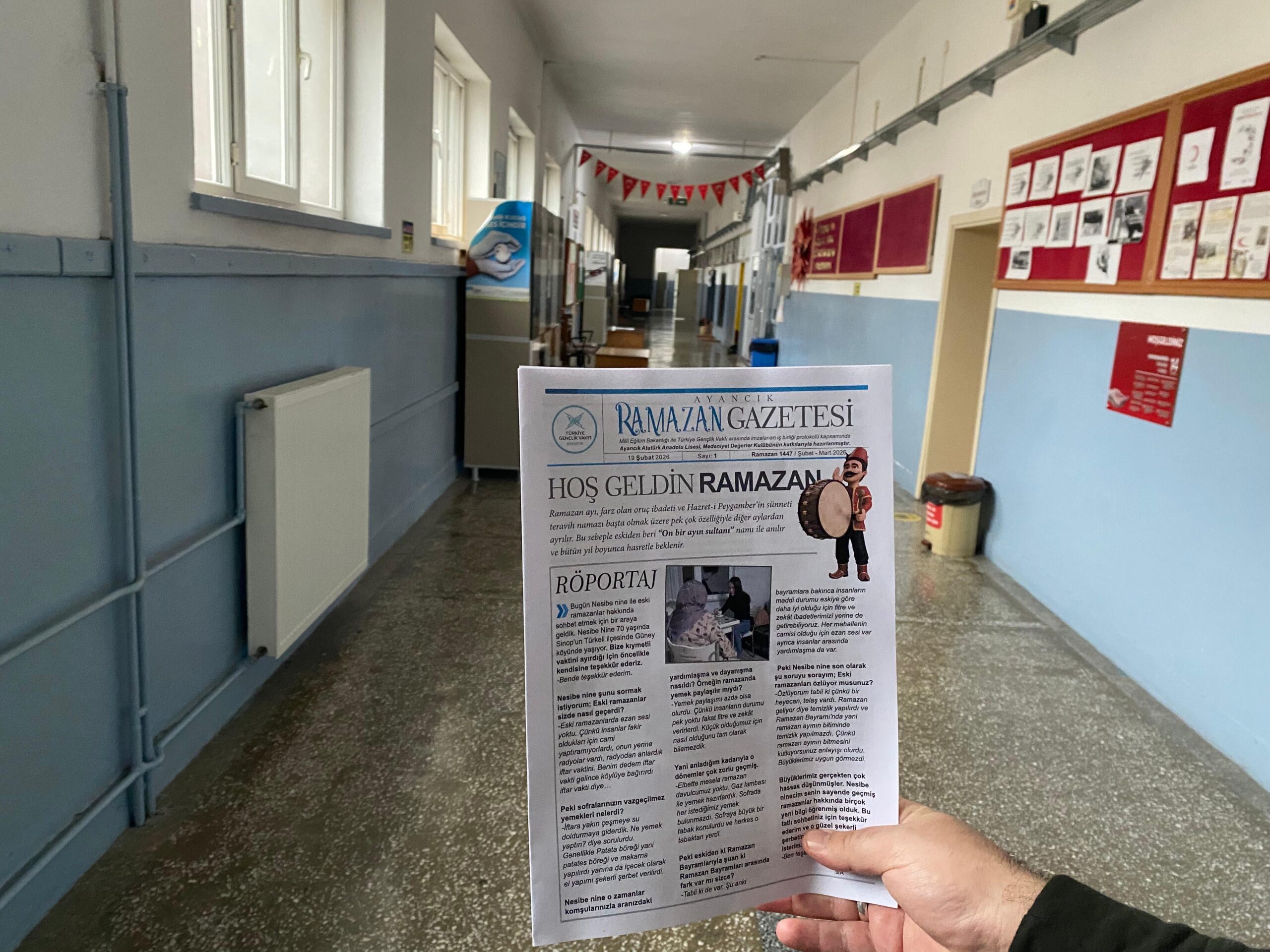 Ayancık’ta öğrencilerden Ramazan gazetesi