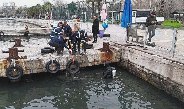 Körfezde Deniz Dibi Araç Lastiklerinden Arındırıldı