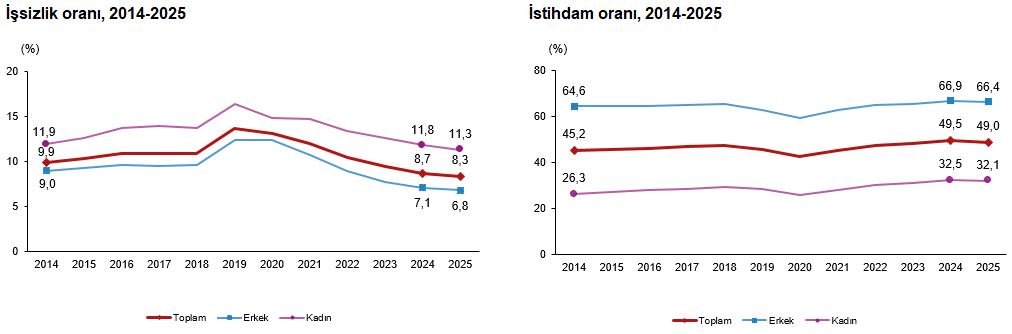 İşgücü ve İstihdam Göstergelerindeki Değişimler
