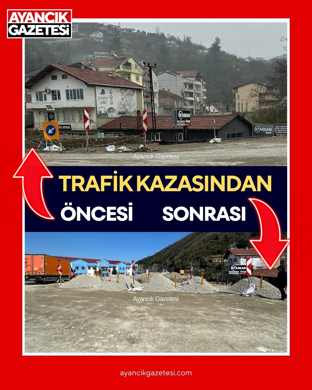 Ayancık’ta kazanın ardından yol çalışması alanında önlemler artırıldı