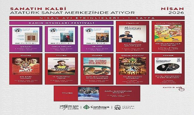 Atatürk Sanat Merkezinde Nisan Ayına Özel Etkinlikler